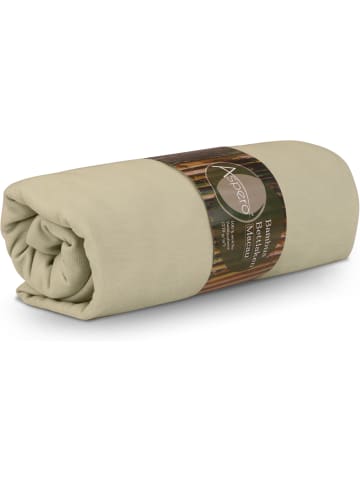 Aspero Bambus Spannbettlaken Macau in Beige