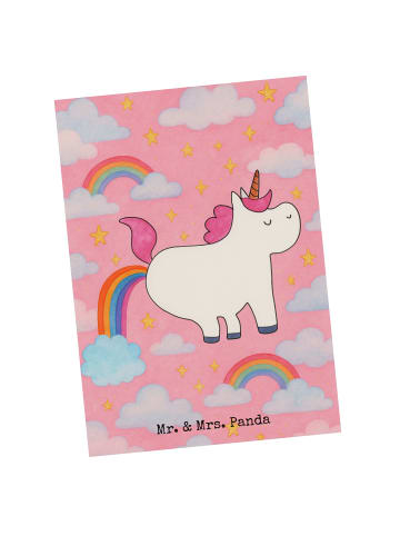 Mr. & Mrs. Panda Grußkarte Einhorn Pupsen Design ohne Spruch in Weiß