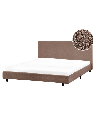 Beliani Doppelbett ALBI in Braun/Schwarz - (W) 195 x (H) 94 x (L) 211 cm