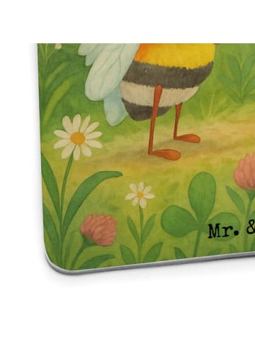 Mr. & Mrs. Panda Bierfilzl Hummeln Kleeblatt Design ohne Spruch in Weiß