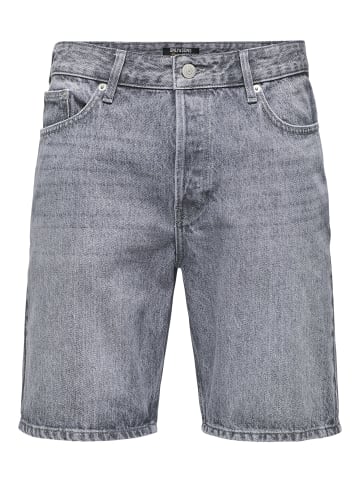 ONLY & SONS Jeans-Shorts in Medium Grey Denim