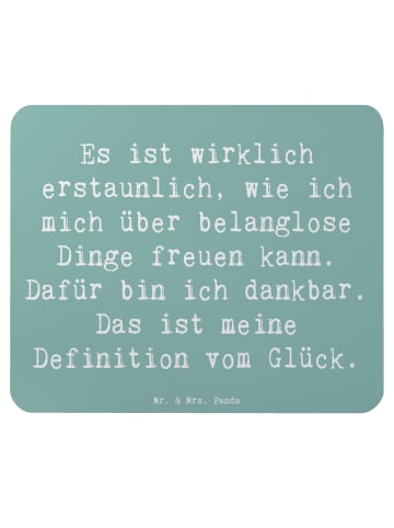 Mr. & Mrs. Panda Mouse Pad Spruch Dankbarkeit für kleine Dinge m... in Meeresbrise