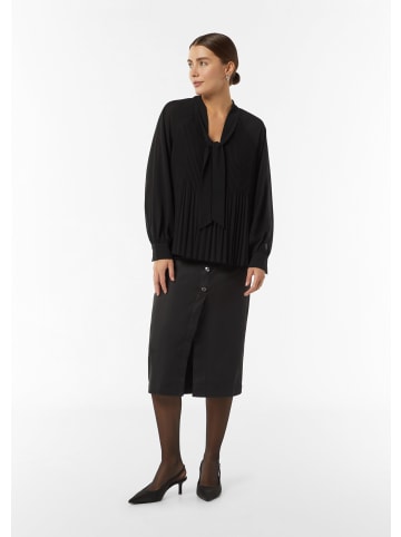 comma Bluse langarm in Schwarz