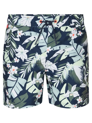 Petrol Industries Badehose mit Allover-Muster Covecrest in Grün