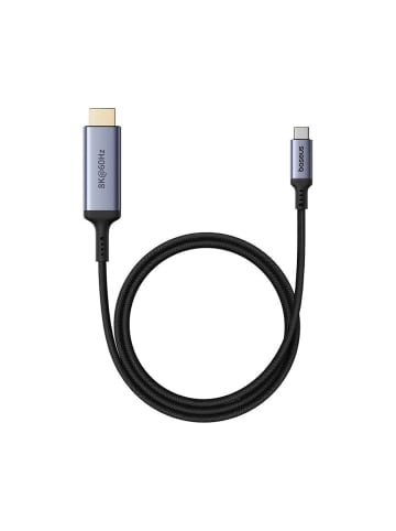 Baseus Baseus BS-OH064 8K 60Hz USB-C – HDMI-Kabel 1,5 m – Schwarz in Schwarz