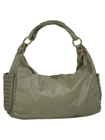 Samantha Look Handtasche echt Leder in grün