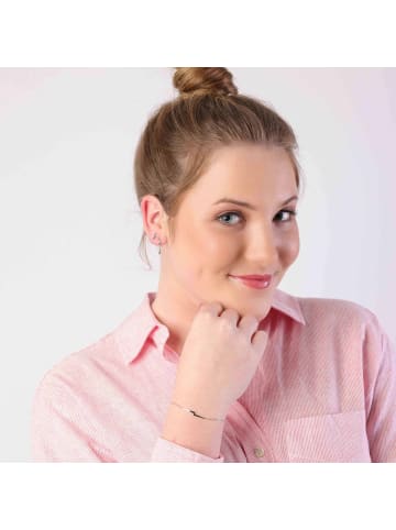 Lucardi 925 Silber Ohrringe Asymmetrisch