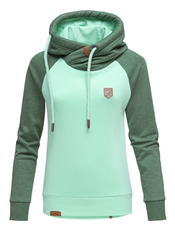 REPUBLIX Kapuzenpullover RILEY in Mint/Grün Melange