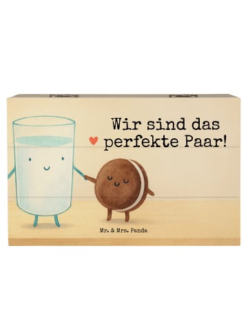 Mr. & Mrs. Panda Aufbewahrungsbox Milch Keks Design mit Spruch in Weiß
