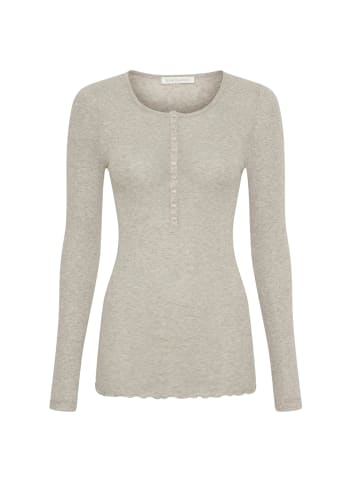 Seamless Basic Hemd Cotton Granddad in Desert Melange