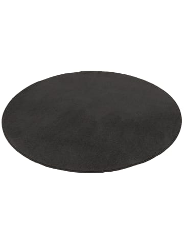 Snapstyle Velours-Teppich Joy Rund in schwarz