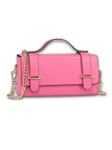 Toscanto Leder Handtasche Toscanto Tasche fuchsia, rosa ca. 19cm
