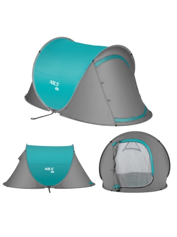 COFI 1453 NILS Campingzelt Automatik-Zelt – 220×120?cm mit UV-Schutz & in Türkis