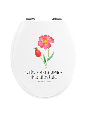 Mr. & Mrs. Panda Toilettendeckel Blume HageRundunge mit Spruch in Weiß