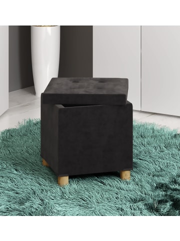 VCM  Stoff Sitztruhe Sitzbank Truhe Box Kiste Sizos M in Anthrazit