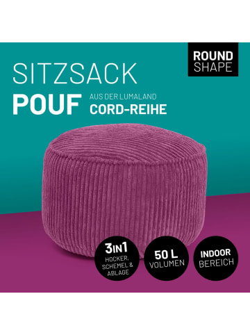 Lumaland LUMALAND Sitzsack Pouf Cord - Weinrot