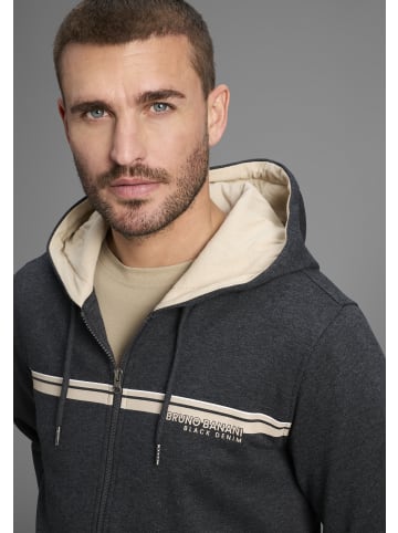 Bruno Banani Sweatjacke in anthrazit  melange