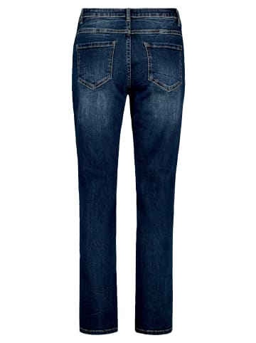 CARTOON Regular Fit-Jeans mit Strass in Dark Blue Denim