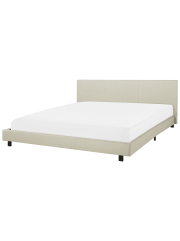 Beliani Doppelbett ALBI in Beige/Schwarz - (W) 190 x (H) 94 x (L) 211 cm