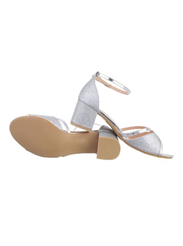 Ital-Design High-Heel Sandalette in Silber