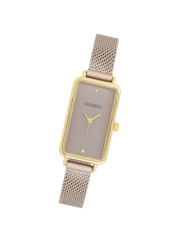 Oozoo Analog-Armbanduhr Oozoo Timepieces taupe, braun extra groß (ca. 19x31mm)