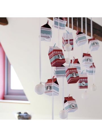 ROTH Adventskalender zum Befüllen - 24 Boxen mit Nordic-Motiv in Bunt