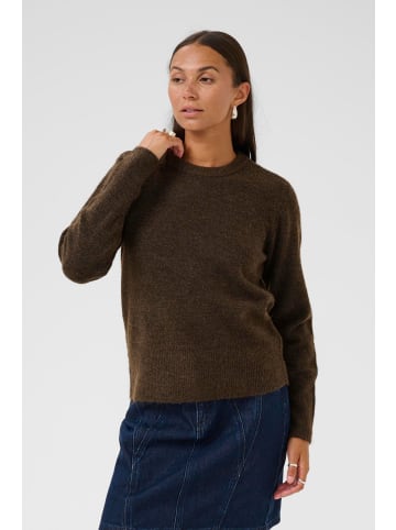 Kaffe Strickpullover KAniel Regular fit in Chocolate Brown Melange