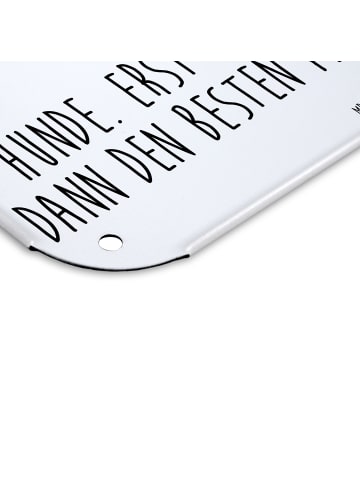 Mr. & Mrs. Panda Wandbild Hund Liebe mit Spruch in Weiß