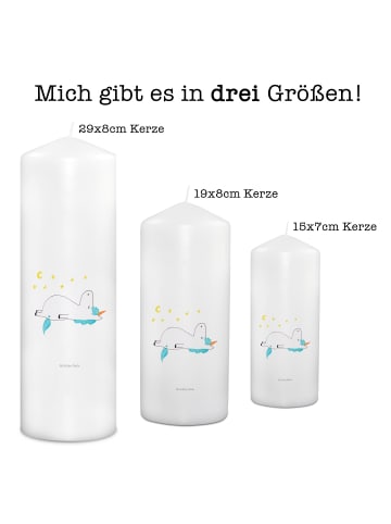 Mr. & Mrs. Panda Kerze Einhorn Sternenhimmel ohne Spruch in Weiß