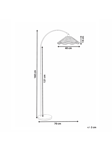 Beliani Pendelleuchten MIGORI in Schwarz - (W) 70 x (H) 160 x (L) 40 cm