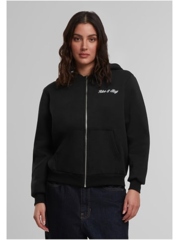 Mister Tee Hoodie "Rise & Slay Ladies Fluffy Zip Hoody" in Schwarz