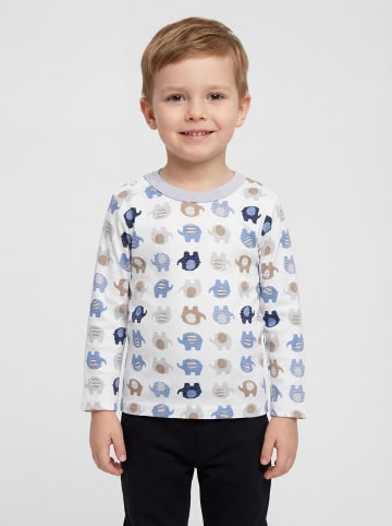 TupTam Baby Jungen Langarmshirt 5er Set in blau/beige