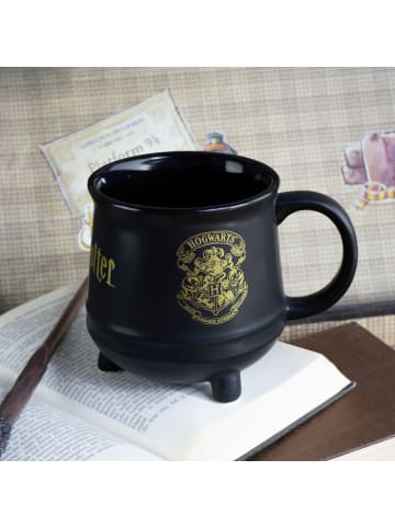 Geda Labels Tasse Harry Potter Hogwarts Wappen Kesseldesign  in Schwarz - 560ml