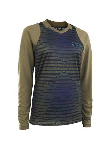 ION W BIKE TEE JERSEY SCRUB LS in Dunkelbraun