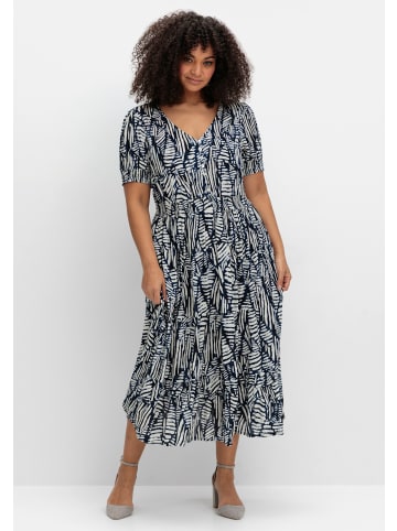 sheego by Joe Browns Maxikleid in blaubeere-gemustert