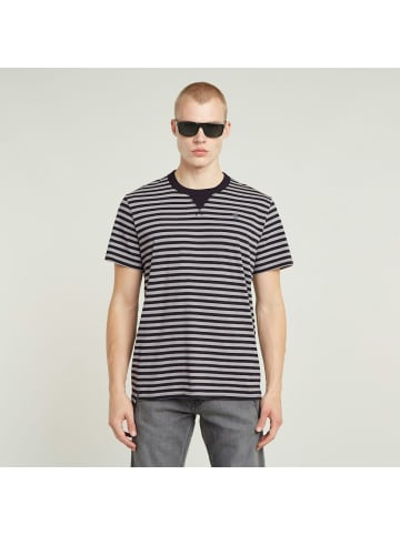 G-Star Raw T-Shirt in dk black-grey alloy stripe
