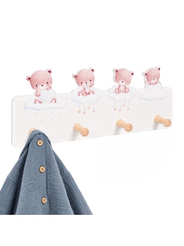 relaxdays Kindergarderobe in Grau/ Braun - (B)40 x (H)20 x (T)5,5 cm
