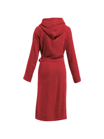 REDBEST Frottier Unisex-Bademantel mit Kapuze Chicago in rot