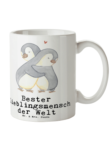 Mr. & Mrs. Panda Teebecher Pinguin Bester Lieblingsmensch der We... in Weiß