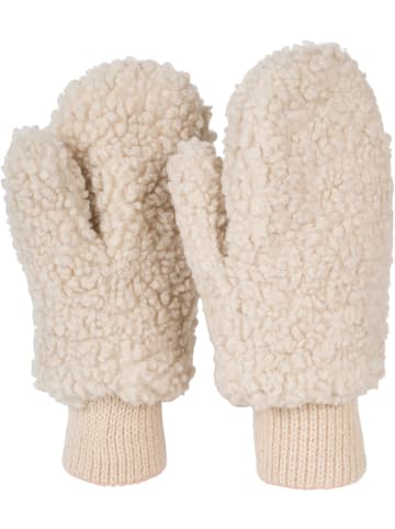 styleBREAKER Teddyfleece Fausthandschuhe in Beige