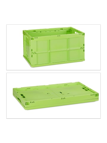 relaxdays 5x Transportbox in Grün - 60 l