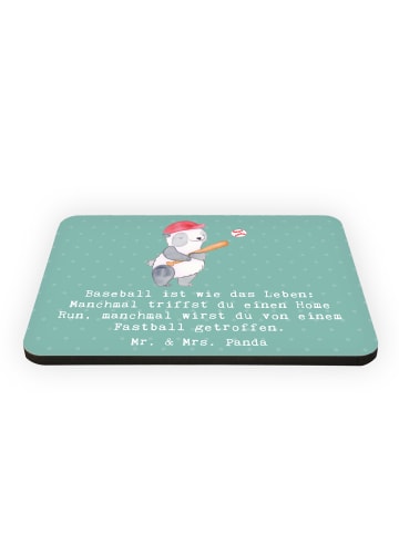 Mr. & Mrs. Panda Pinnwandmagnet Baseball Leben mit Spruch in Meeresbrise