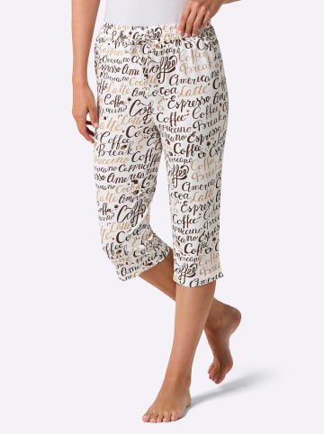 WITT WEIDEN Capri-Hose in ecru-schoko-bedruckt