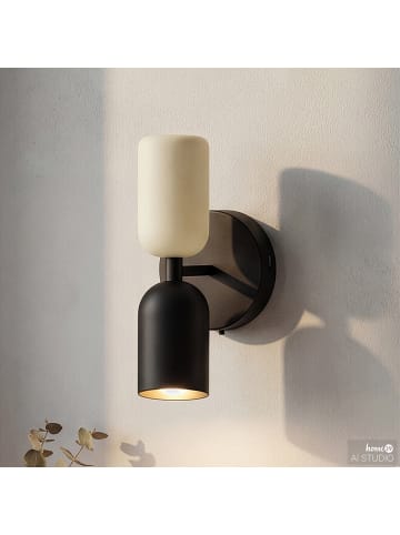 home24 Akku-Wandleuchte NIMI in Schwarz / Creme