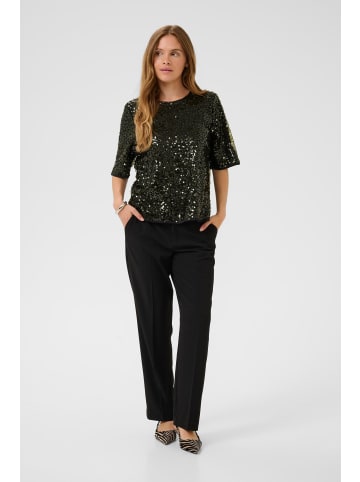 CULTURE Kurzarm-Bluse CUmelia Relaxed fit in Olive Night