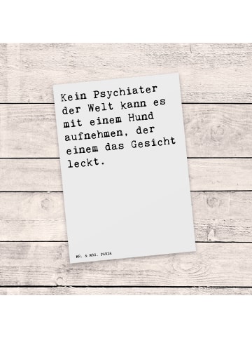 Mr. & Mrs. Panda Wanddeko Kein Psychiater der Welt... mit Spruch in Weiß