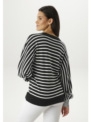 Aniston SELECTED Strickpullover in schwarz-weiß