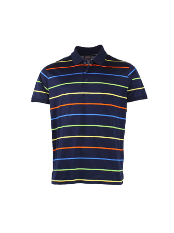 Paul & Shark Gestreiftes halbarm Poloshirt in Dunkelblau