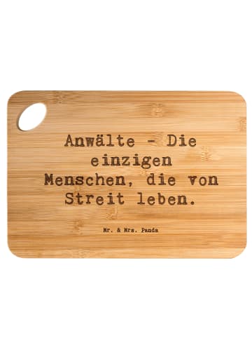 Mr. & Mrs. Panda Servierbrett Spruch Anwalt Streitmacher mit Spruch in Braun