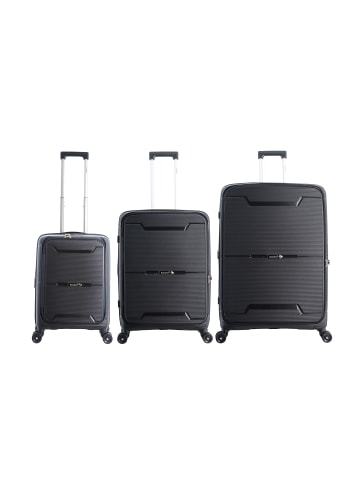 Saxoline Blue Kofferset Boho - Trolley - Black - Set in Black